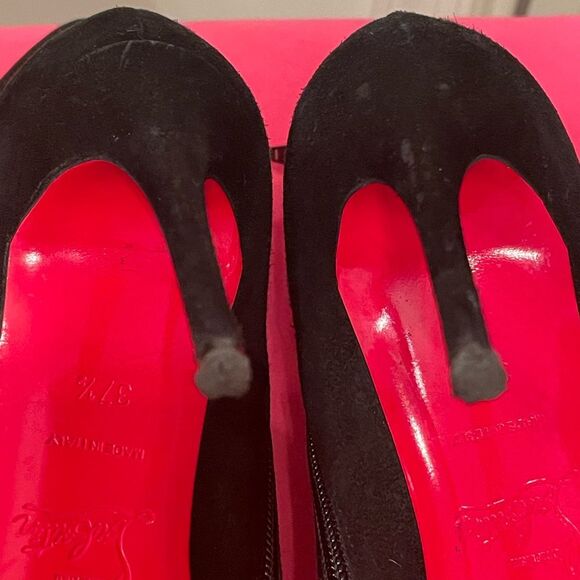 Authentic Christian Louboutin So Kate Black Booties Sz 37.5 - Picture 7 of 14